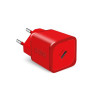 Alimentatore da rete sbs gan 1 porta 1.5a 20w rosso 1pz