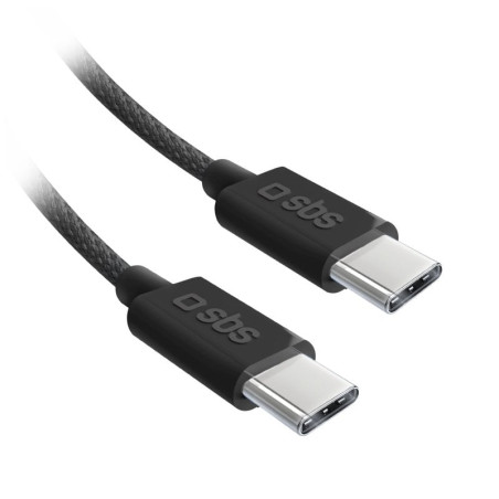 Cavo sbs ricarica rapida usb c 2.0/60w/1.5m nero