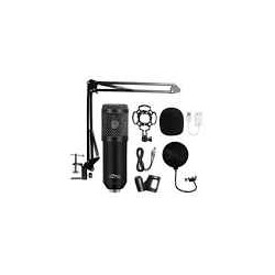 Microfono media-tech con accessori per streaming e studio [mt397k]