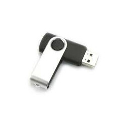 Pen drive 8gb mediarange flexi-drive 2.0 girevole in metallo