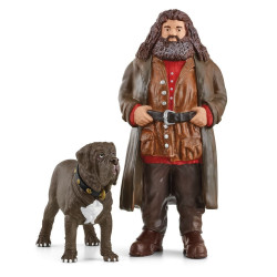 Figurine schleich wizarding world hagrid & fang multicolore [42638]