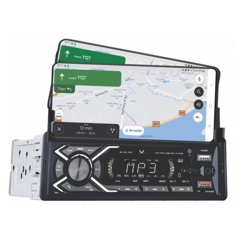 Autoradio majestic mp3/wma 100w nero [sa 500 pro]