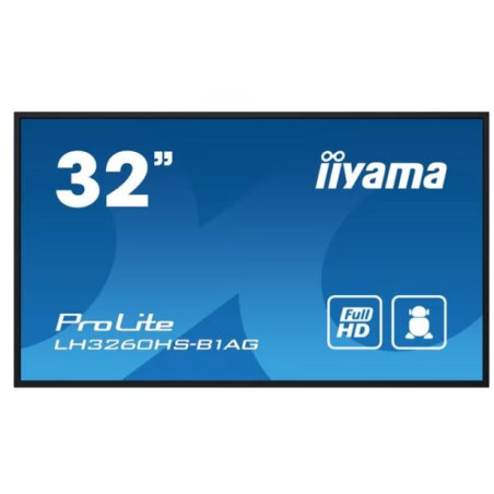 Monitor led 32" iiyama prolite lh3260hs-b1ag full hd 1920x1080/8ms/classe