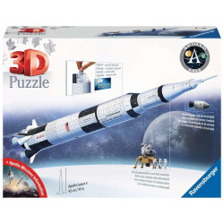 Puzzle 3d ravensburger apollo saturn v razzo 440pz multicolore [11545]