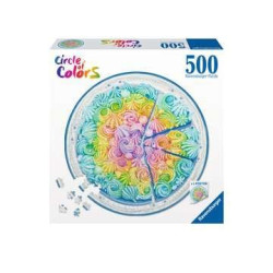 Puzzle ravensburger cerchio di colori: rainbow cake multicolore 500pz