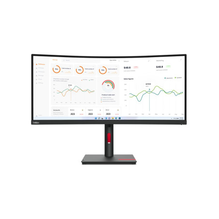 Monitor led 34" lenovo thinkvision t34w-30 3440x1440p wide