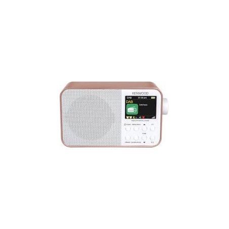 Radio portatile kenwood dab+ bluetooth con batteria interna rosa