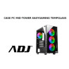 Case adj mid-tower game tempglass atx/micro atx 1 usb2 1 usb3