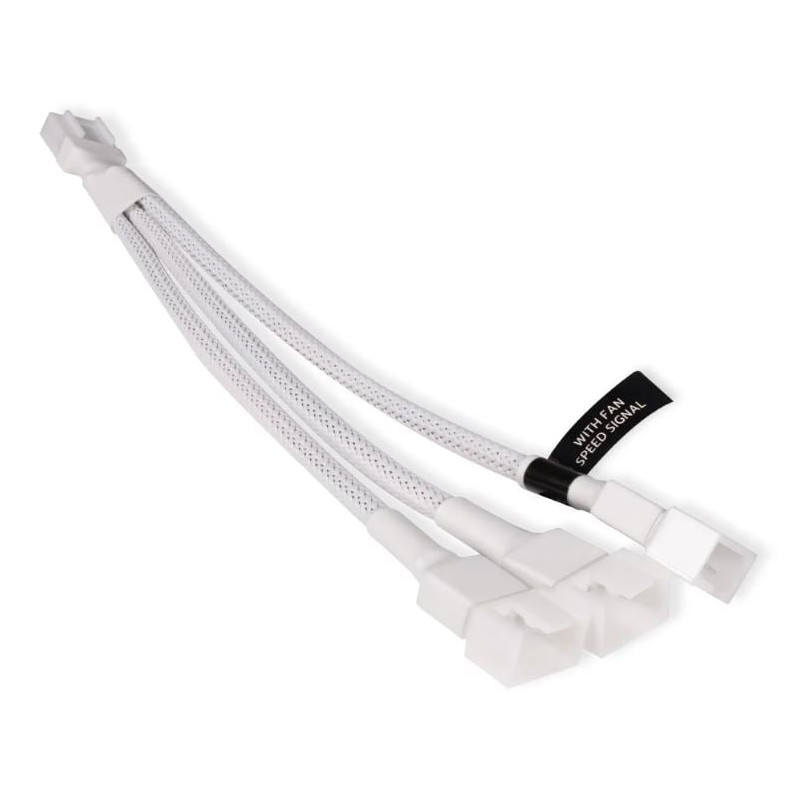 Cavo alphacool splitter a y 4 pin 3x pwm 4 pin 15cm bianco