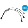 Cavo alphacool splitter y argb 3pin 3x 3pin 30cm nero