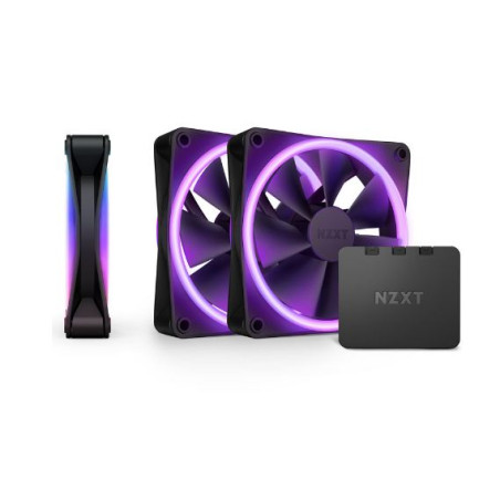 Ventole 120x120 nzxt f120 rgb duo 120mm pwm 3pz nero [rf-d12tf-b1]