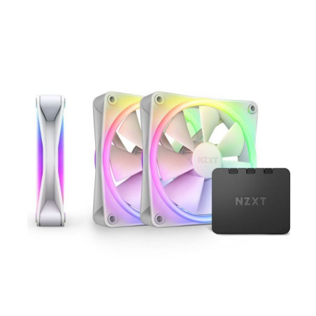 Ventole 120x120 nzxt f120 rgb duo 120mm pwm 3pz bianco [rf-d12tf-w1]