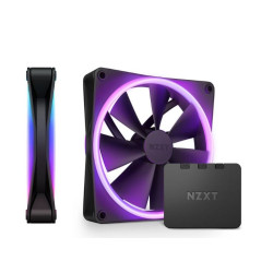 Ventole 140x140 nzxt f140 rgb duo 140mm pwm 2pz nero [rf-d12tf-b1]