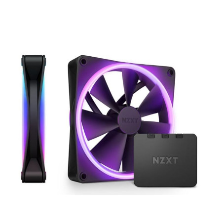Ventole 140x140 nzxt f140 rgb duo 140mm pwm 2pz nero [rf-d12tf-b1]
