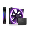 Ventole 140x140 nzxt f140 rgb duo 140mm pwm 2pz nero [rf-d12tf-b1]
