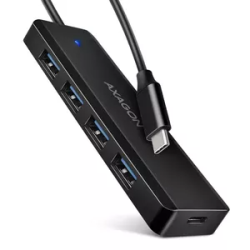 Hub usb axagon 4porte/5gbps/tipoc 3.2 gen1 cavo19cm nero [nuaxnus4phuec1c]