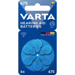 Batteria monouso varta 675 hearing aid acustici 6pz [24600101416]