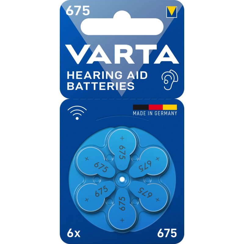 Batteria monouso varta 675 hearing aid acustici 6pz [24600101416]