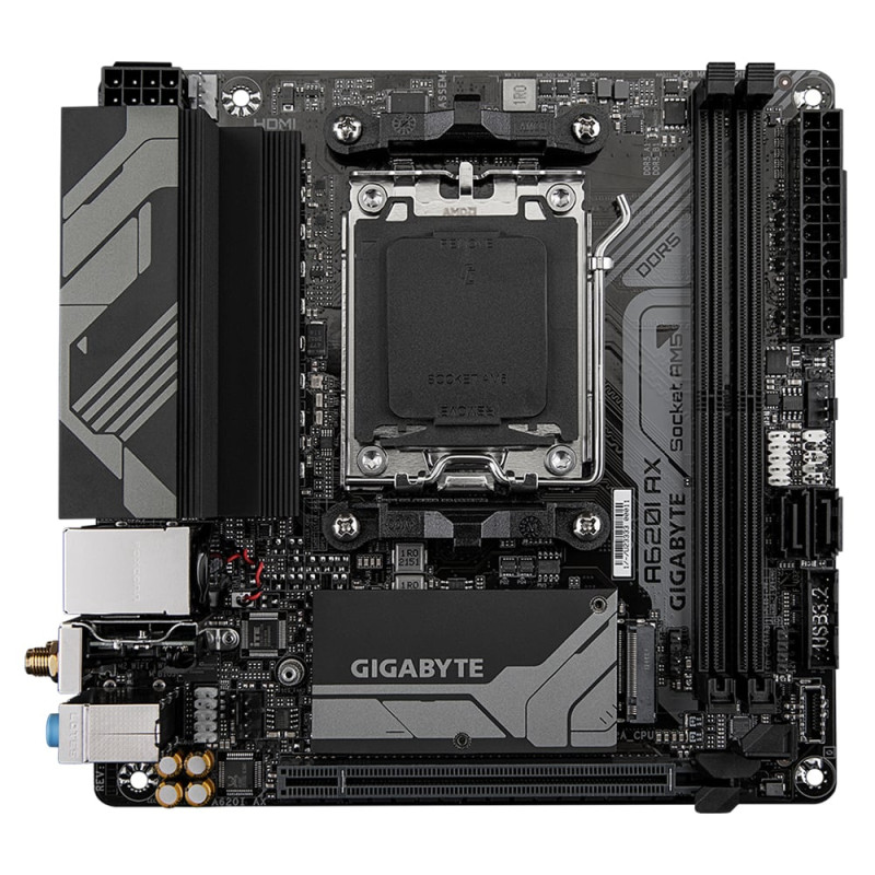 Scheda madre amd gigabyte a620i ax am5 ddr5-sdram [a620i ax]