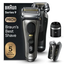 Rasoio braun series 9 pro+ 9575cc wet & dry trimmer metallico