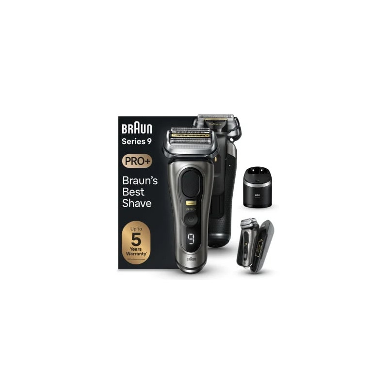 Rasoio braun series 9 pro+ 9575cc wet & dry trimmer metallico
