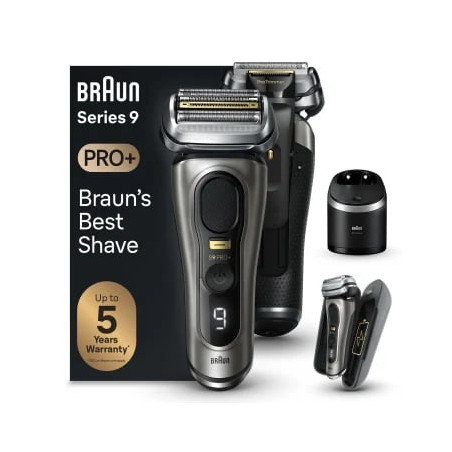 Rasoio braun series 9 pro+ 9575cc wet & dry trimmer metallico