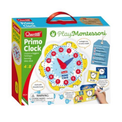 Gioco educativo quercetti plat montessori il primo orologio multicolore