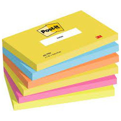 Foglietti post-it cf6 76mmx127mm 6blocchetti da 100fogli energetic