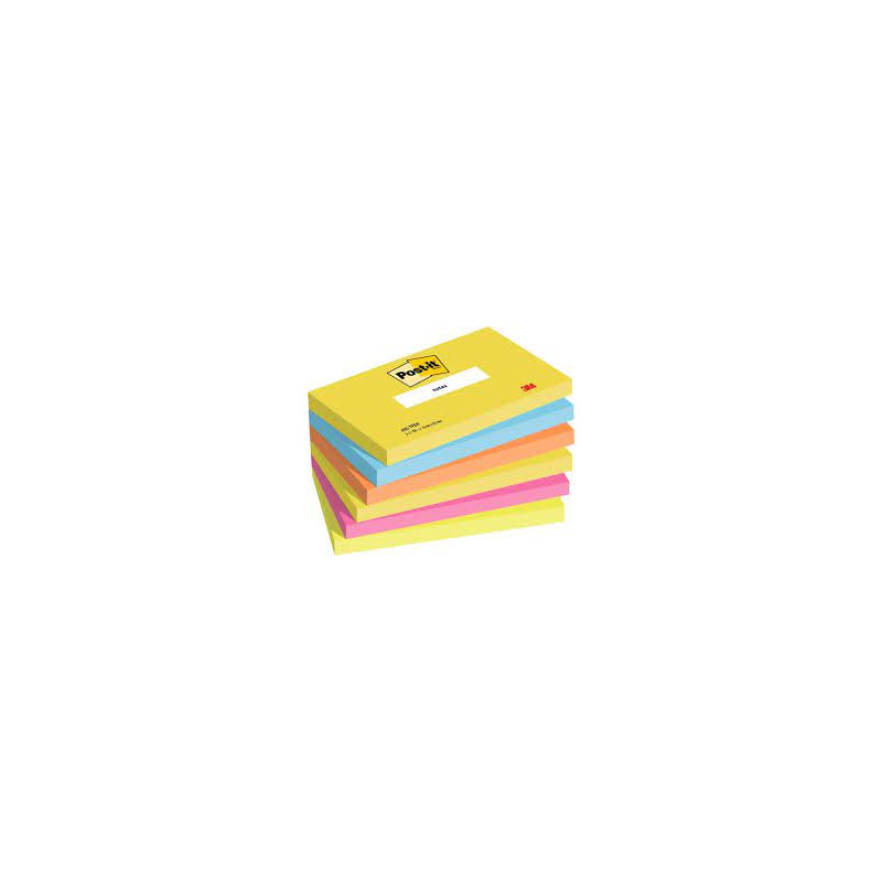 Foglietti post-it cf6 76mmx127mm 6blocchetti da 100fogli energetic