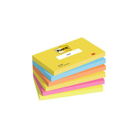 Foglietti post-it cf6 76mmx127mm 6blocchetti da 100fogli energetic