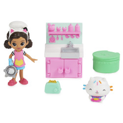 Set da gioco spin master casa delle bambole di gabby: cucina 3-6anni/2pz