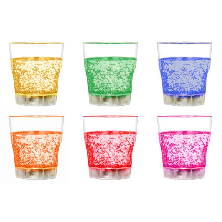 Bicchieri techly confezione da 6 tumbler 250ml con 6 colorazioni