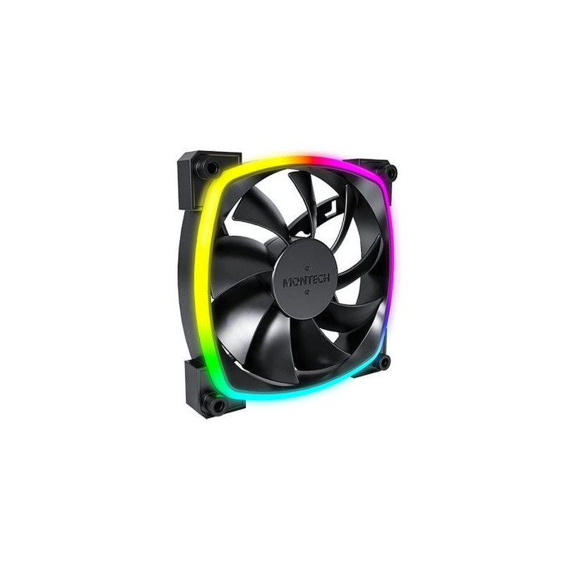Ventola 120x120 montech ax120 pwm argb 1600rpm nero [ax120 pwm b]