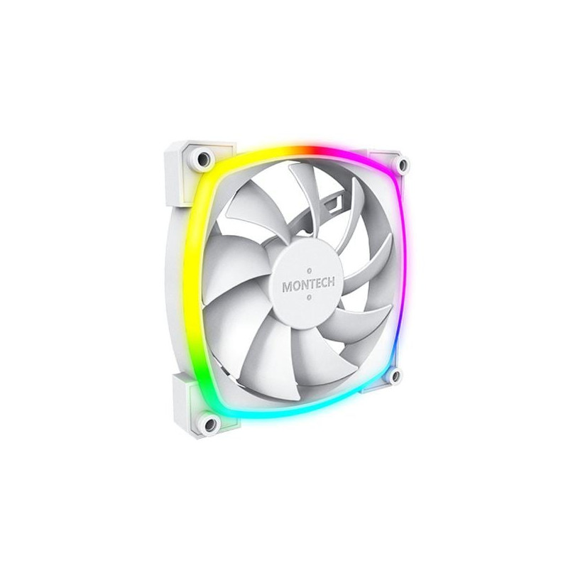 Ventola 120x120 montech ax120 pwm argb 1600rpm bianco [ax120 pwm