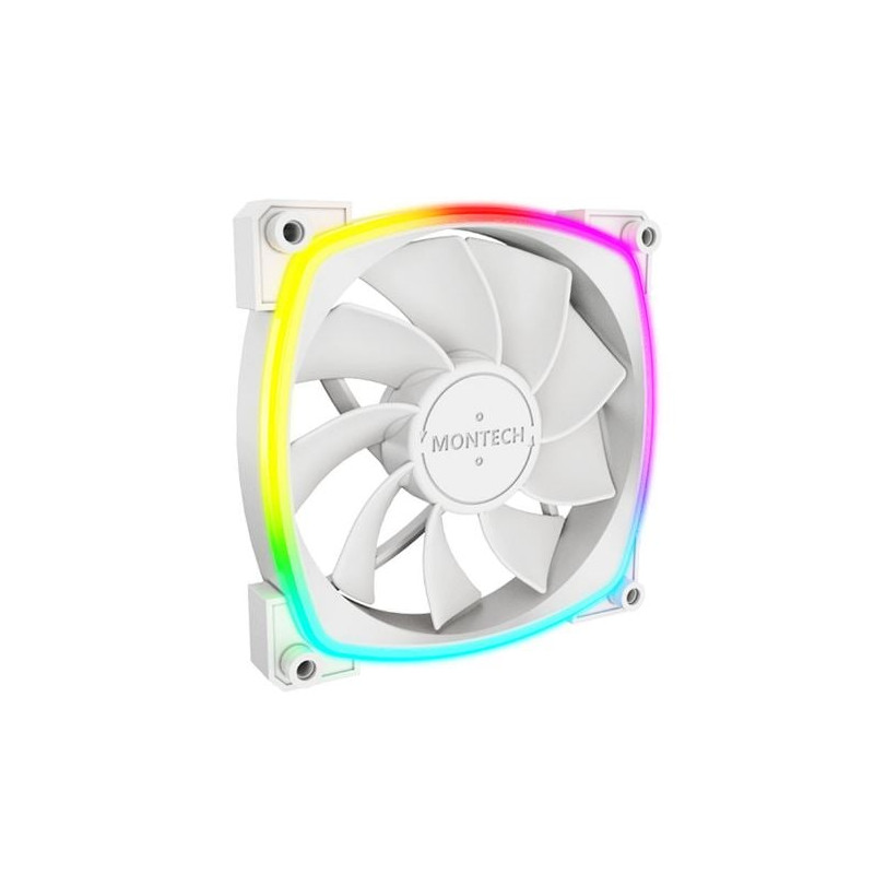 Ventola 120x120 montech rx120 pwm argb 1600rpm bianco [rx120 pwm