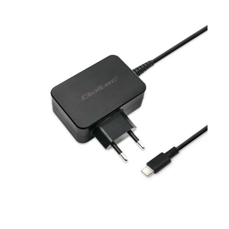 Alimentatore da rete qoltec usb-c 65w/5-20v/3-3.25a nero