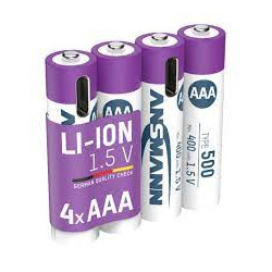 Batteria ansmann litio akku micro aaa 400mah + cavo 4pz [1311-0028]