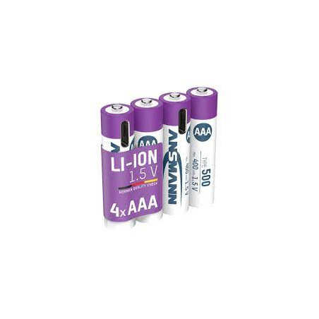 Batteria ansmann litio akku micro aaa 400mah + cavo 4pz [1311-0028]