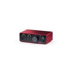 Interfaccia audio focusrite scarlett solo di quarta gen 2in2 rosso