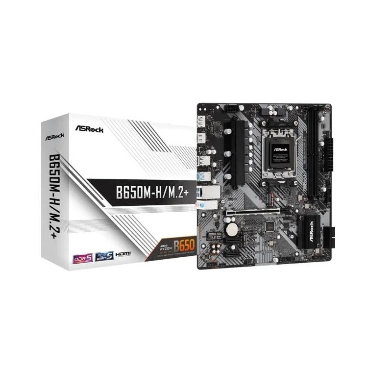 Scheda madre asrock b650m-h/m.2+ am5 atx 2xddr5 [b650m-h/m.2+]