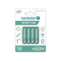 Batterie ricaricabile everactive 550mah 4pz [azeacua30000005]