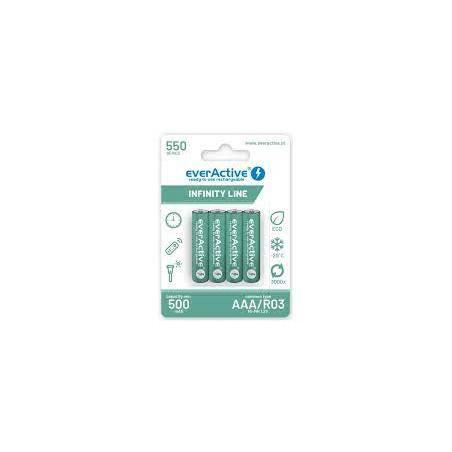 Batterie ricaricabile everactive 550mah 4pz [azeacua30000005]