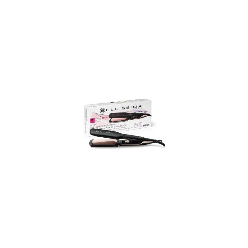 Piastra per capelli imetec 67w 1.8m 11878 nero/rosa [8007403118785]