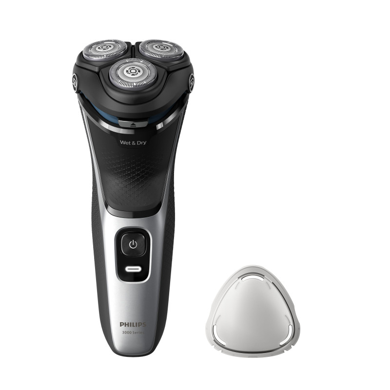 Rasoio elettrico philips serie 3000 wet da uomo argento [s3143/00]
