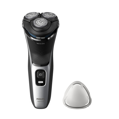 Rasoio elettrico philips serie 3000 wet da uomo argento [s3143/00]