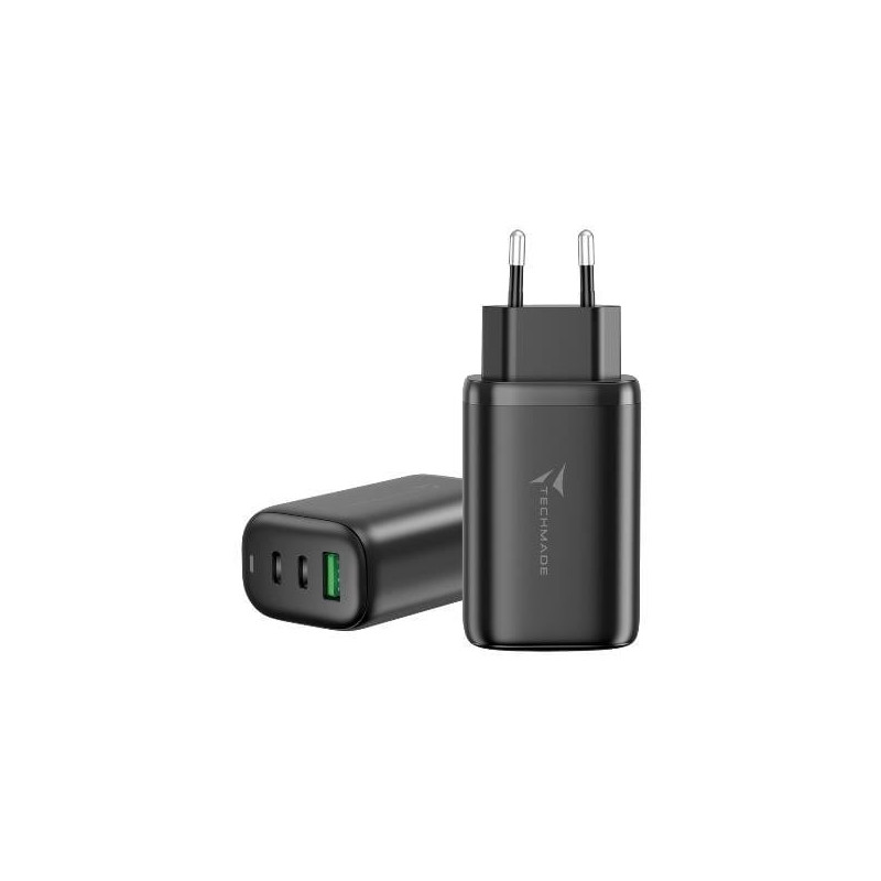 Alimentatore da rete techmade usb c/usb a 65w nero [tm-p937-bk]