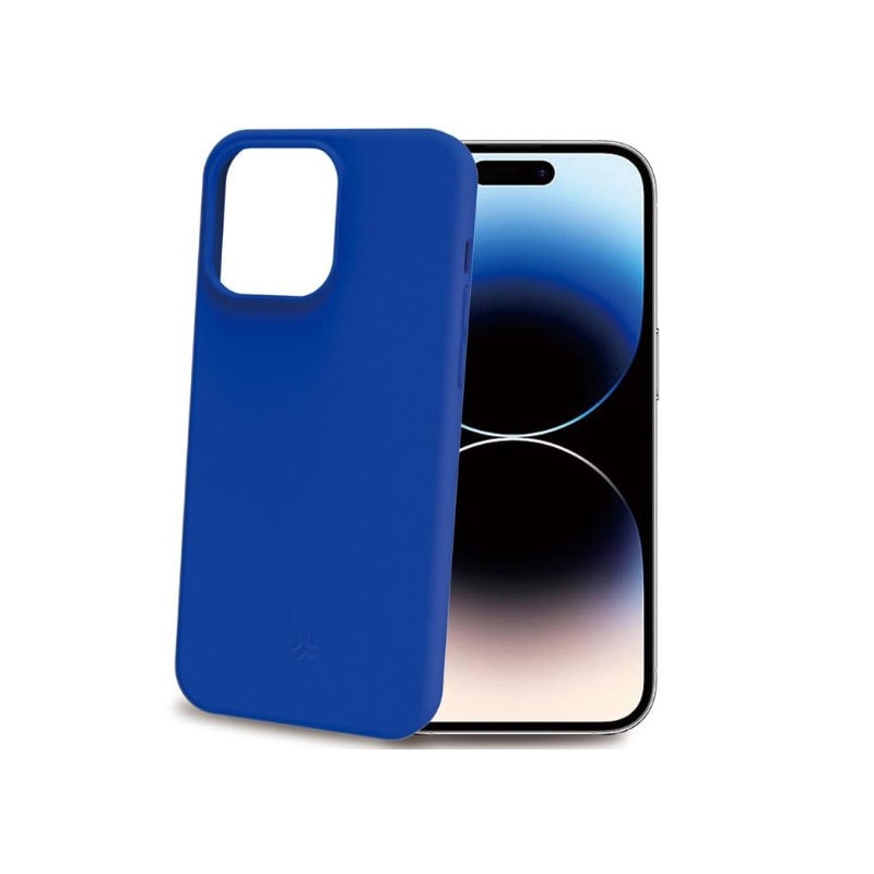 Custodia celly cromo per iphone 15 pro blu [cromo1054bl]