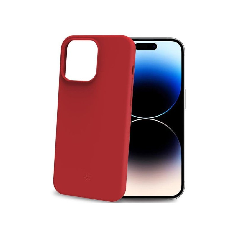 Custodia celly cromo per iphone 15 pro rosso [cromo1054rd]