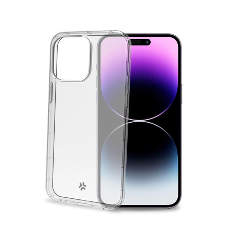 Custodia celly hexagel per apple iphone 15 pro max trasparente [hexagel1056wh]