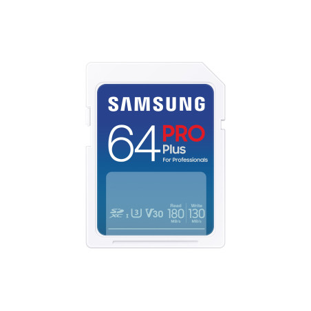 Sheda sdxc 64gb samsung pro plus cl3 130mb/s bianco [mb-sd64s/eu]